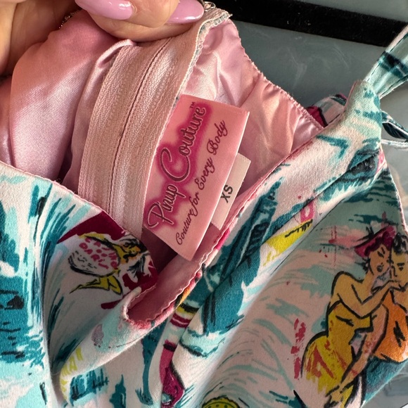 Pinup Couture Paris Printed Swing Dress - Picture 5 of 5